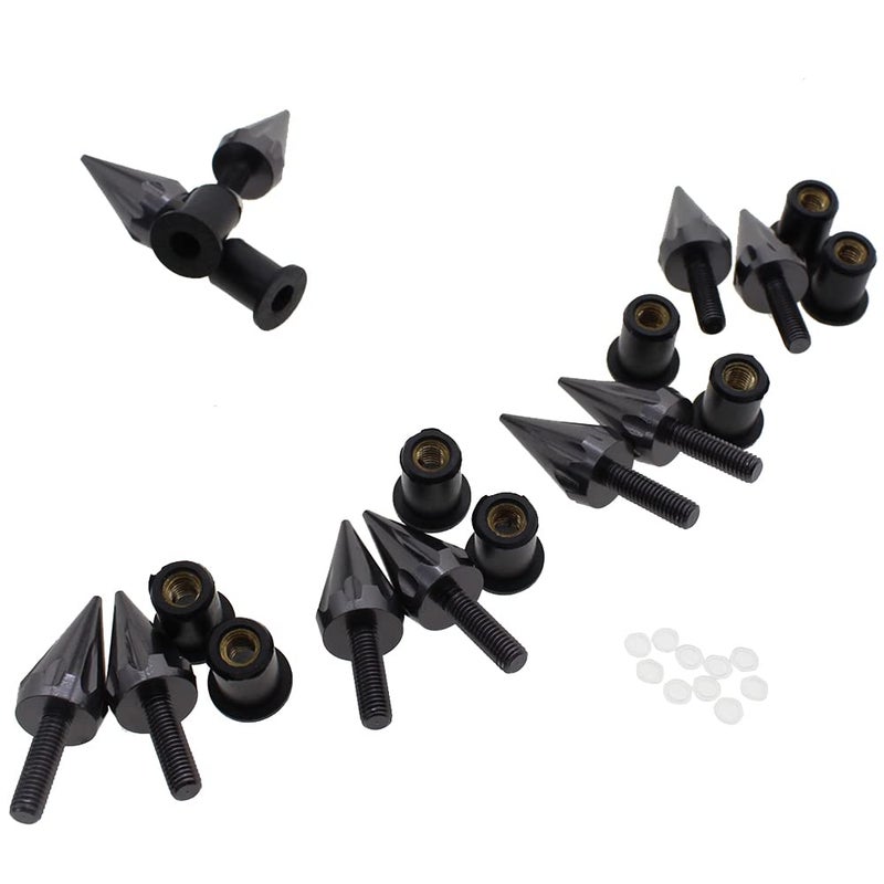 PROCNC Motorcycle Spike Windshield Bolts Screw Nuts Fit For Honda CBR 600rr 1000rr for Suzuki GSXR 600 750 1000 for Yamaha R1 R6 R6s for Kawasaki ZX6R ZX9R ZX10R ZX12 (Black) - Image 5